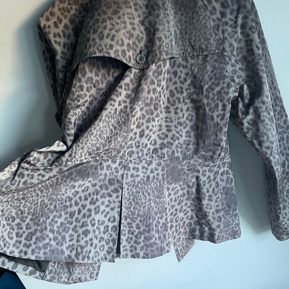 T Tahari Grey Leopard Print Jacket - Women's Size XL Lightweight Workwear Career - Picture 11 of 12